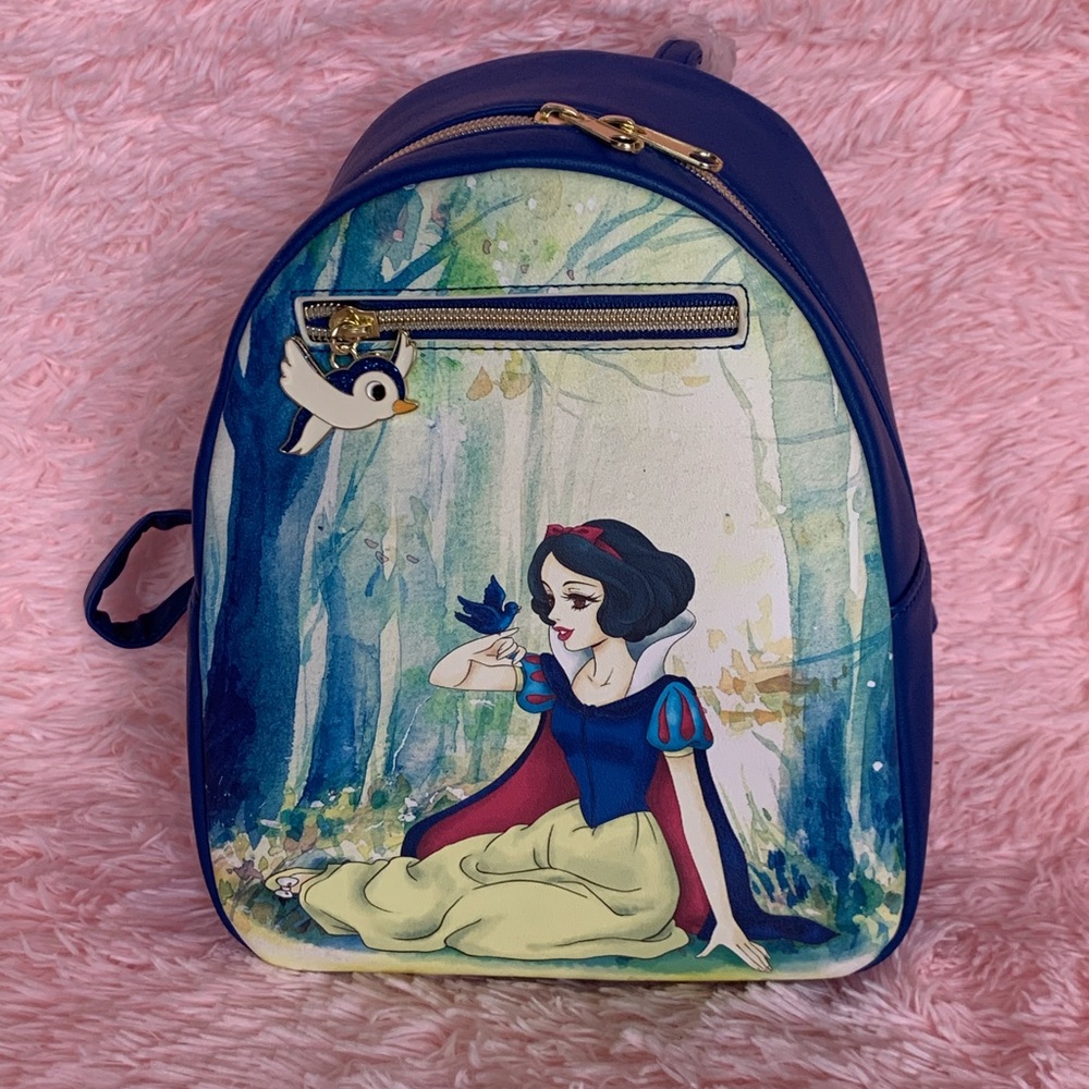 Blue snow while loungefly backpack